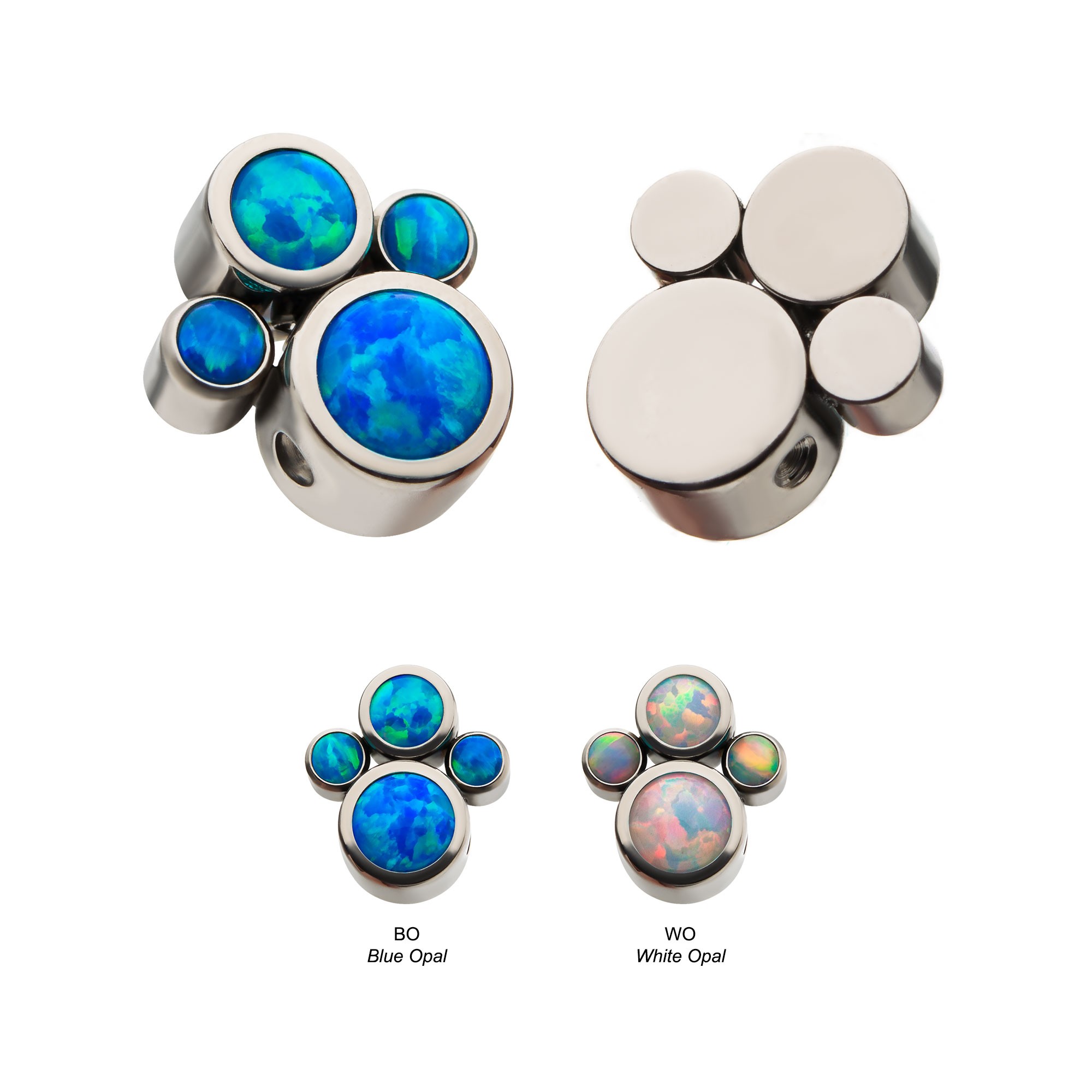 Multi-colored silver studs